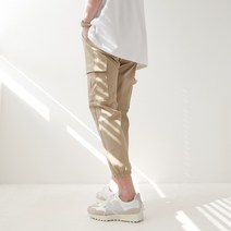 사방스판 린넨 여름 시원한 밴딩 카고 조거 (3color)