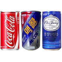 코카콜라 190ml 10캔+맥콜 190ml 10캔+초정탄산수 플레인 190ml 10캔, 1세트