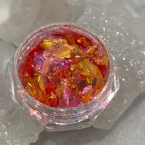 시프팅 멀티 크롬 카멜레온 듀오크롬 아이섀도우 오렌지 골드 레드 안료 반짝이 플레이크 네일 젤 페이스 페인트 수지, 1g