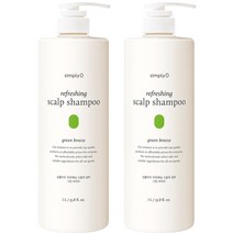 심플리오 리프레싱 스칼프 샴푸 [그린 브리즈] 두피샴푸, 4개, 1L
