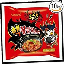 4.93 Ounce (Pack of １0) Samyang 2X Spicy Hot Chicken Flavor Ramen_KOREAN SPICY NOODLE (140g Each) (, 1