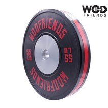 컴페티션 엣지 중량 원판 바벨 역도 홈짐 크로스핏 파운드 55LB WFCE-55, 레드