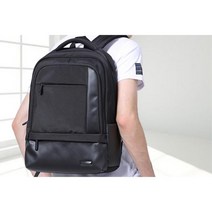 usb충전 앞면가죽 포켓많은 노트북포켓 어깨편한 천 각진 사각 남자 중학생 책가방 백팩 해외여행 고1