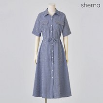 [세마] 시어서커체크버튼원피스_H2M1OP3431