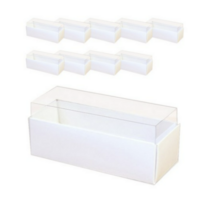 이홈베이킹 윗투명 뚱카룽 3구 마카롱 상자 5213, 로얄아이보리, 30개