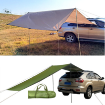 차량용 타프 차박용 어닝 차량 그늘막 옆면 후면 루프랙 렉타타프 간이설치 차량어님 차박타프 3m용 4.4m용 카키 브라운 블랙, 브라운M(3mx2m)
