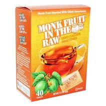 슈가 인 더 로우 몽크프루트 스위트너 Sugar in the Raw Monk Fruit Sweeteners 40개 2팩, 1개