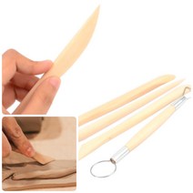 토탈공예재료 클레이작품 유아미술놀이 우드 지점토 조각칼 5P세트