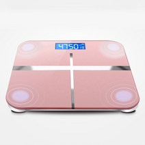 고감도 센서 장착 디지털 체중계 153153 강화유리발판 스마트 인바디 전자 저울 측정기, 핑크
