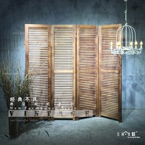 원목 파티션 분할 유럽식 복고풍 스크린 오래된 단단한 우드 블라인드 현관 컨트리 가구, 2 다른 크기와 색상을 사용자 정의하고 고객