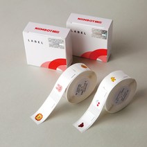 [기성]휴대용 라벨 프린터 님봇D-11 & D110 라벨용지, 6 화이트 직사각12x30