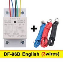 차량용 센서 DF-96D 자동 수위 컨트롤러 펌프 Cistern 액체 스위치 220V Din 레일 제어, 02 DF-96D and 3 wires