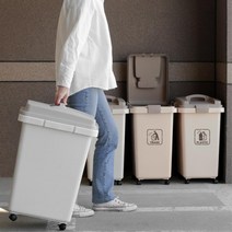 공장 야외 회사 대용량 원터치 쓰레기통 분리수거함 재활용쓰레기 학교, 1개, 솔보휴지통30L(브라운4p)