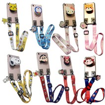 갤럭시S20울트라 (G988) 핸드폰 케이스 (캐릭터 목걸이 + 스마트톡 + 투명 젤리) 세트 스트랩 거치대 실리콘 방탄 크로스백 틱톡 그립톡