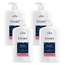 Ivory 아이보리 마일드 앤 젠틀 바디워시 워터 릴리향 35oz(1.03L) 4팩