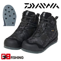 [09피싱]다이와 피싱슈즈 스파이크 펠트 DS-2650DC 갯바위 단화, 블랙카모 255