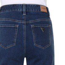 게스 여성 날씬해 보이는 와이드핏 청바지 하비 데님 팬츠 블랙진