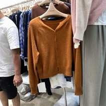 숏니트가디건 아보카도 그린 라쿤 털 여성 봄가을 고퀄리티 감각 외 슬림 보여 스웨터 코트 4553741102