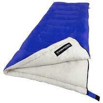 성인용 경량 침낭 - 단열 충전재 및 폴리에스터 쉘이 있는 풀 사이즈 캠핑 장비 - Wakeman Outdoors 성인용 수면 주머니 (블루), Blue