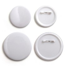 아이디몬 그리기 뱃지 PVC 2종 원형 핀 민무늬 뺏지 브롯치 만들기 꾸미기, 7.5cm, 1개