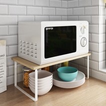 2단 원목 오븐렉 렌지대 전자레인지 선반 전기밥솥 밥통다이 에어프라이어 거치대 미니팬트리, 높이 22cm 메이플 컬러