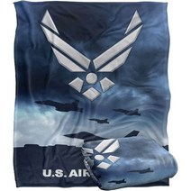 공군 이륙 공식 라이선스 실키 터치 슈퍼 소프트 스로우 담요, 공군 스로우 담요, 실키 처티 담요