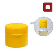 (1BOX-100개) 병뚜껑 원터치캡-대 35mm (참기름병용) 오일병마개, 플라스틱LDPE-옐로우