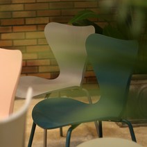 가구앤하우스 줄리엣 플라스틱 디자인 업소용 카페 식당 식탁 의자 (8colours), 오션블루