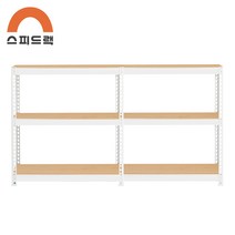 맞춤선반 대형선반 앵글 1600 x 400 x 1200 3단, A형 800+800, 블랙
