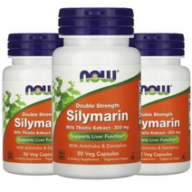 나우푸드 Double Strength Silymarin 300mg 베지 50정 3통, 1개, 기본