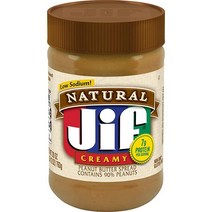 Jif 천연 크리미 땅콩 버터 스프레드 793.8g28온스 10팩 90% 함유 USA 미국, 28 Ounce (Pack of 10)