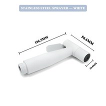양변기 부품 부속품 화이트 스테인레스 스틸 핸드 헬드 휴대용 기저귀 비데 화장실 Shattaf 분무기 욕실 샤워 헤드 Douche 노즐 로즈 골드, 02 White Sprayer Only