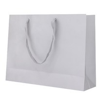 종이가방 코팅 실버 무지 고급 종이 쇼핑백 (50장), (왕소_41x31+12)_(50장)