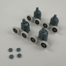 우레탄바퀴 아연 합금 더블 샤워 도어 롤러 휠 러너/도르래/롤러/휠 베어링 직경 19mm/20mm/23mm/25mm/27mm, 04 4pcs lower part, 05 27mm