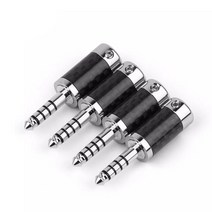4.4mm 커넥터 로듐 도금 5 극 탄소 섬유 이어폰 플매트 카펫 러그 NW-WM1ZA 헤드셋 오디오 잭 와이어 금속 어댑터, [01] 2pcs