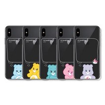 케어베어 페이보릿 클리어케이스(갤럭시시리즈) 갤럭시A8 Star:하트송베어페이보릿, 1개