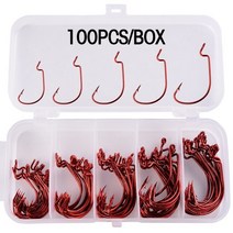 120/50 pcs/lot 트레블 낚시 후크 box 후크 낚시 태클 블랙/실버/레드 티 물고기 후크, (365458)브라운