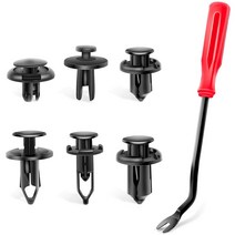 120PCS 자동차 플라스틱 리벳 리테이너 6.3mm 8mm 9mm 10mm 확장 나사 교체 키트 범퍼 푸시 리벳 클립, 하나, 검은 색