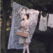 셀프촬영배경 웨딩 사진 소품 거즈 스튜디오 로맨틱 화이트 레이스 피크닉 배경 천 프로필촬영, 4. 1.41.4m 유럽 식탁보, 1. 0x0cm