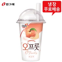 요플레 오프룻 복숭아 180mLx6개/요거트/냉장무배