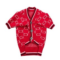 고양이 개 스웨터 겨울 애완 동물 옷 살균 Corgi Franchbug 슈나우저 테디 가을, [03] L, [01] Red