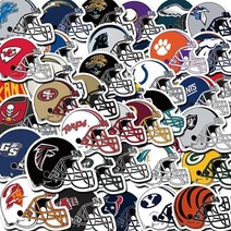야구헬멧스티커 33/50 개/갑 오토바이 노트북 컴퓨터 자동차 DIY 기타 노트북에 대 한 미국 럭비 축구 헬멧 낙서 스티커, 01 50pcs football helme