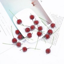 크리스마스 장식 10pcs pe 체리 과일 홈 웨딩 신부 액세서리 정리 꽃 화환 인공 식물, 3