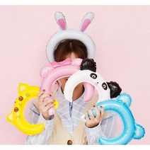 풍선머리띠 동물 놀이공원 생일파티 역활놀이 유치원 학예회 캐릭터머리띠, 젖소