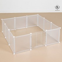 딩동펫 반려동물 강아지 깔끔 디자인 투명울타리 소형 11p+안전문1p