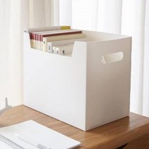 책상정리 수납상자 플라스틱 서류보관함 책장칸막이 데스크정리, 블랙