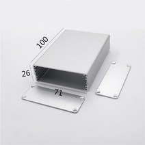 알루미늄 인클로저 케이스 실버 DIY 전자 프로젝트 PCB 악기 상자 1 개 100x71x26mm 금속, [06] 110x71x26mm-Silver