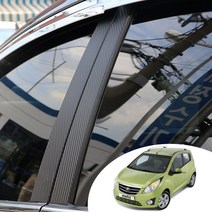 마티즈 크리에이티브 B필러 포스트 마스크 데칼 스티커 자동차 기둥 몰딩 카본 무광 시트지, 카본 블랙