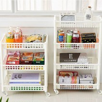 월드유한 1X4 4단 이동식 선반 트롤리 트레이 카트 4단트롤리, 4단트롤리-중