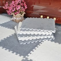 콩코드 EVA 벨벳 퍼즐 매트 10개 1묶음 JH001, 화이트